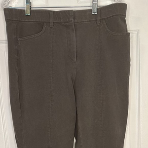 Isaac Mizrahi Live! Regular 24/7‎ Denim Boot Cut Fly Front Jeans A279252 Grey 14